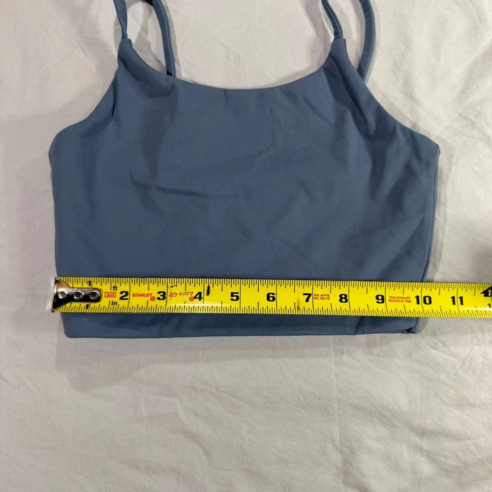 Vella Dance Collection Kids Blue Gray Crop Top Sports Bra Camisole‎ Size M